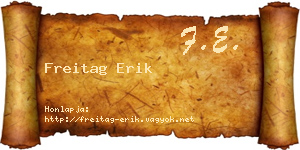 Freitag Erik névjegykártya